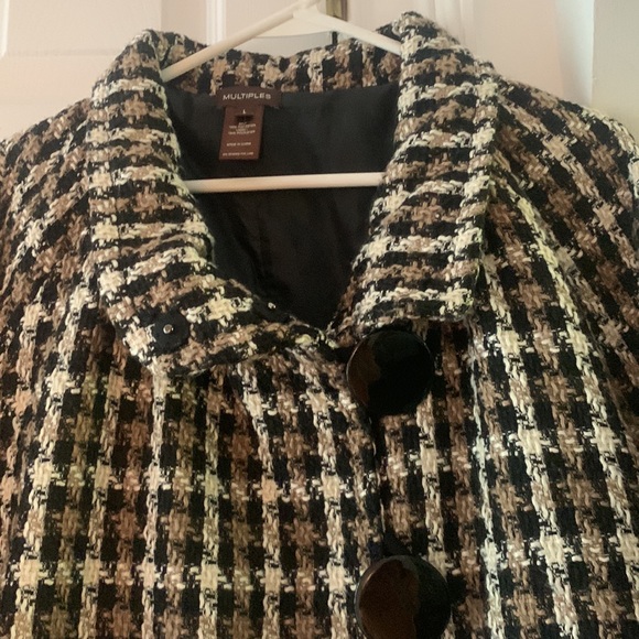 Multiples Clothing Blazer Jacket Tweed Large - Picture 3 of 6